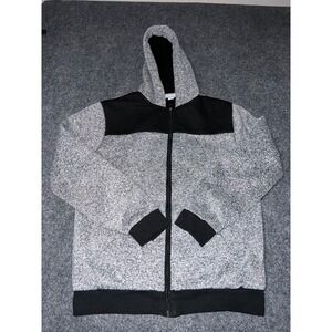 G-Unit Womens Gray Black Marled Full Zip‎ Hoodie Sweatshirt Size Large L